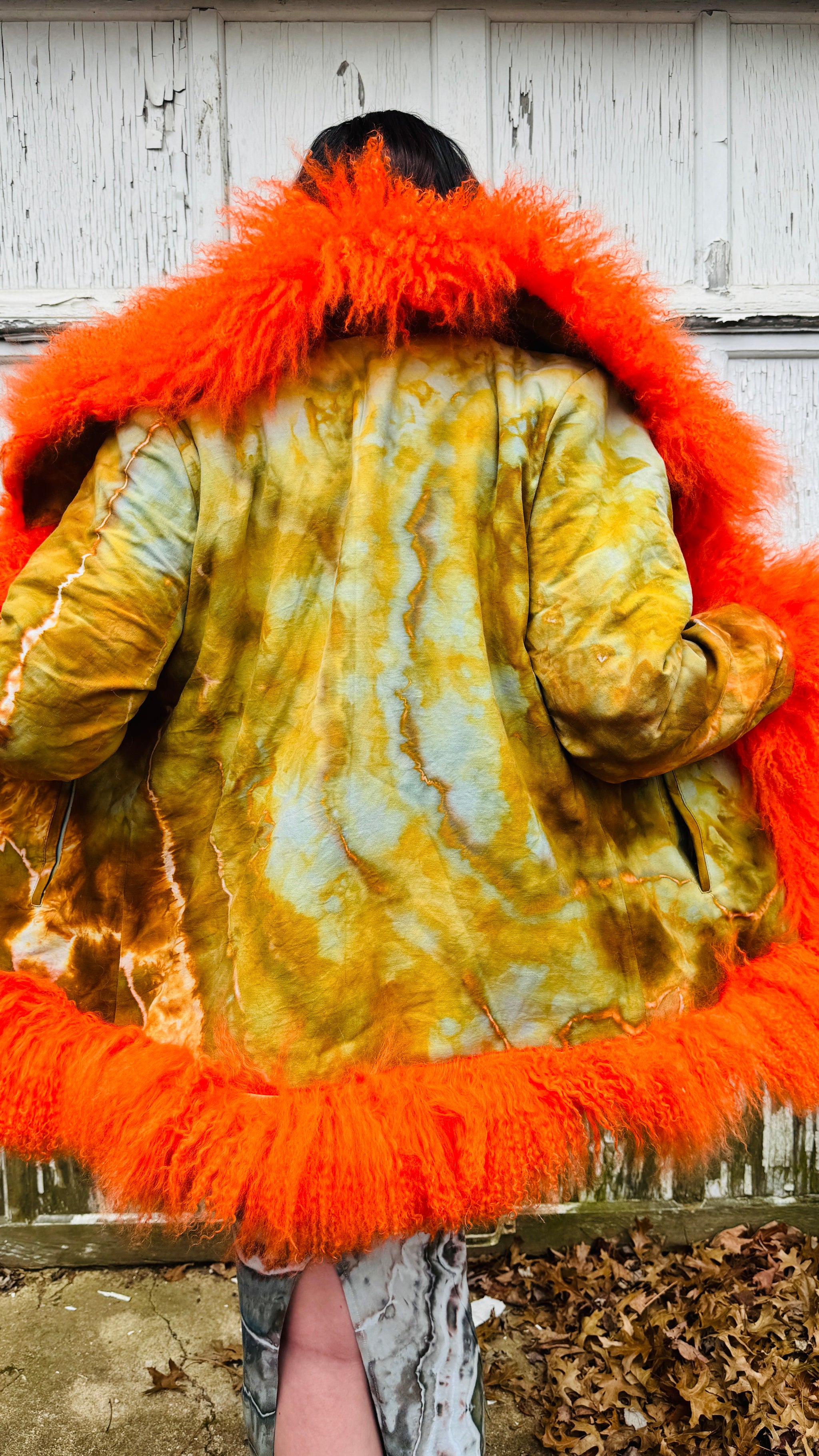 Short Large Magic Mongolian Fur Jacket (could fit XL) – Katya Moon