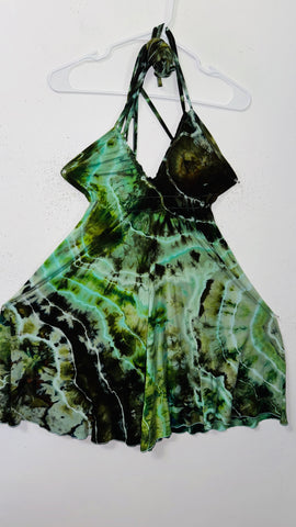 One Size fits up to 1XL Halter Mini dress
