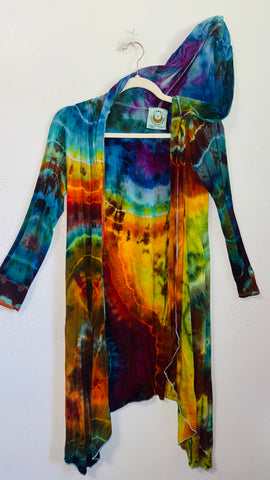 Small/Medium (would fit large) goddess Robe with hood & POCKETS