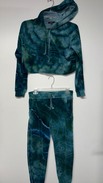 Small Velour Joggers & Hoodie Set
