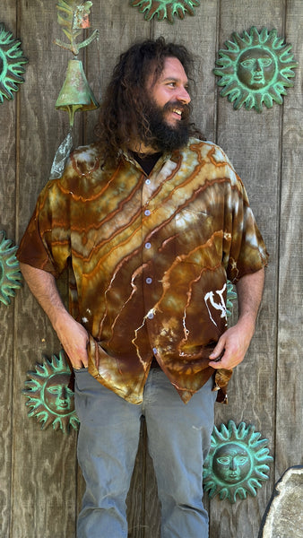 Large  Loose button down men's shirt