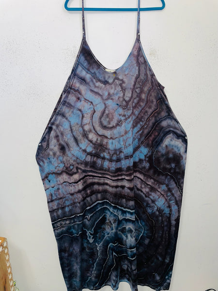 Beth dress, draped pocket maxi -one size plus (longer, more low cut size)