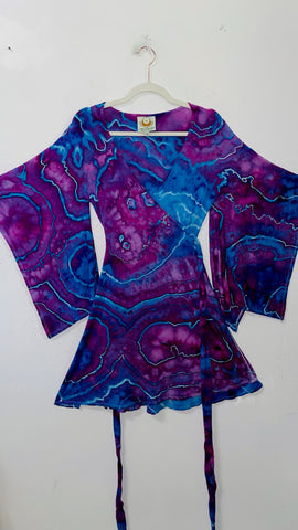 Large/XL ( could fit 2xl) High Vibration Wrap conservative MINI Dress 36"