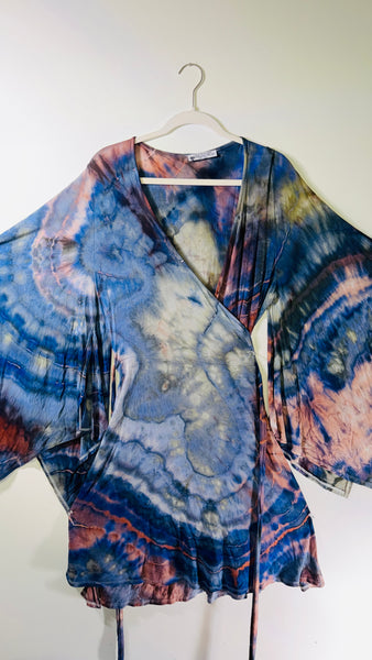 2xl/3xl High Vibration wrap MINI dress (could fit 4xl) 37"