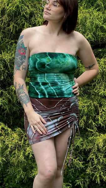 marked XL cinched mini skirt (fits like a large)