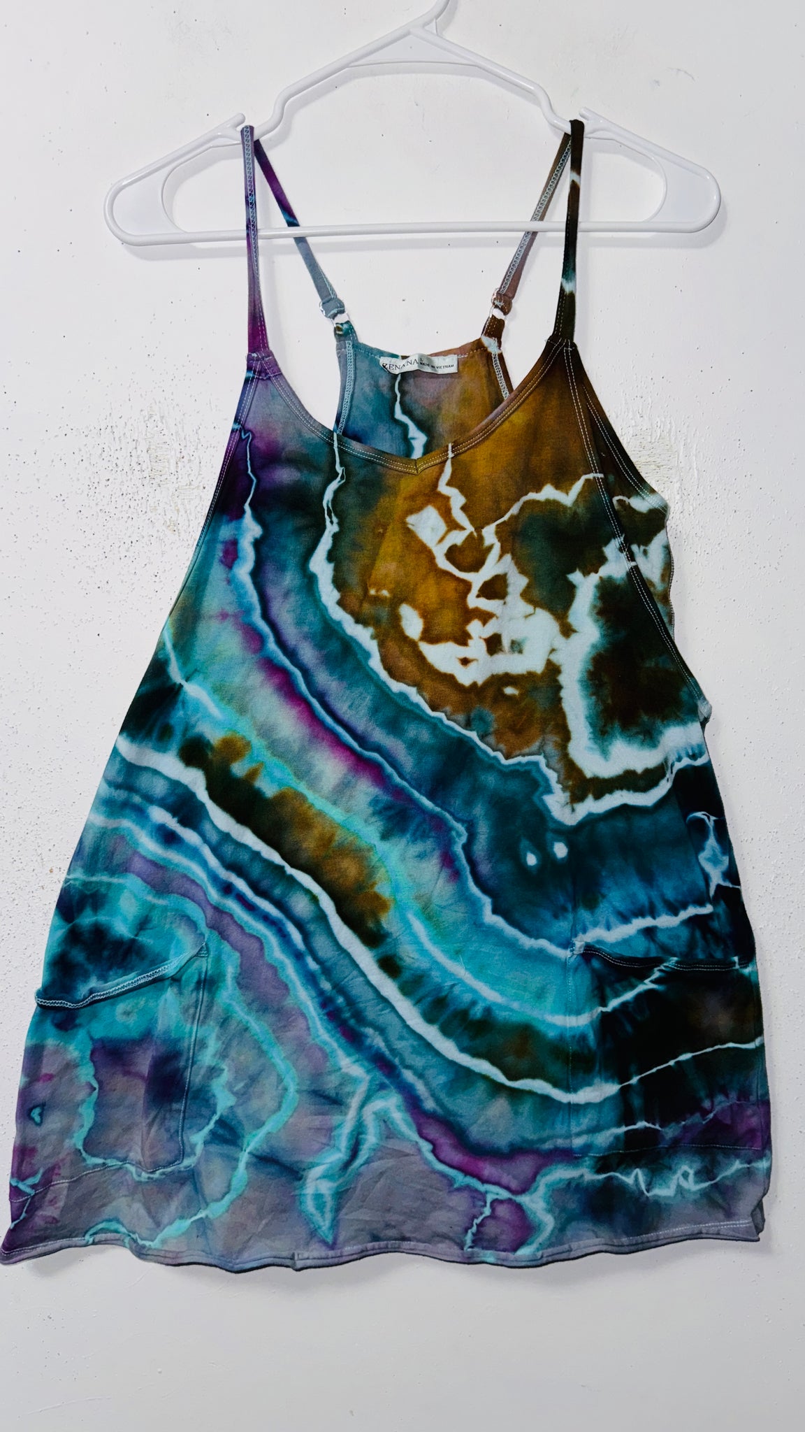 Large  Play Date Dress with pockets and built in romper