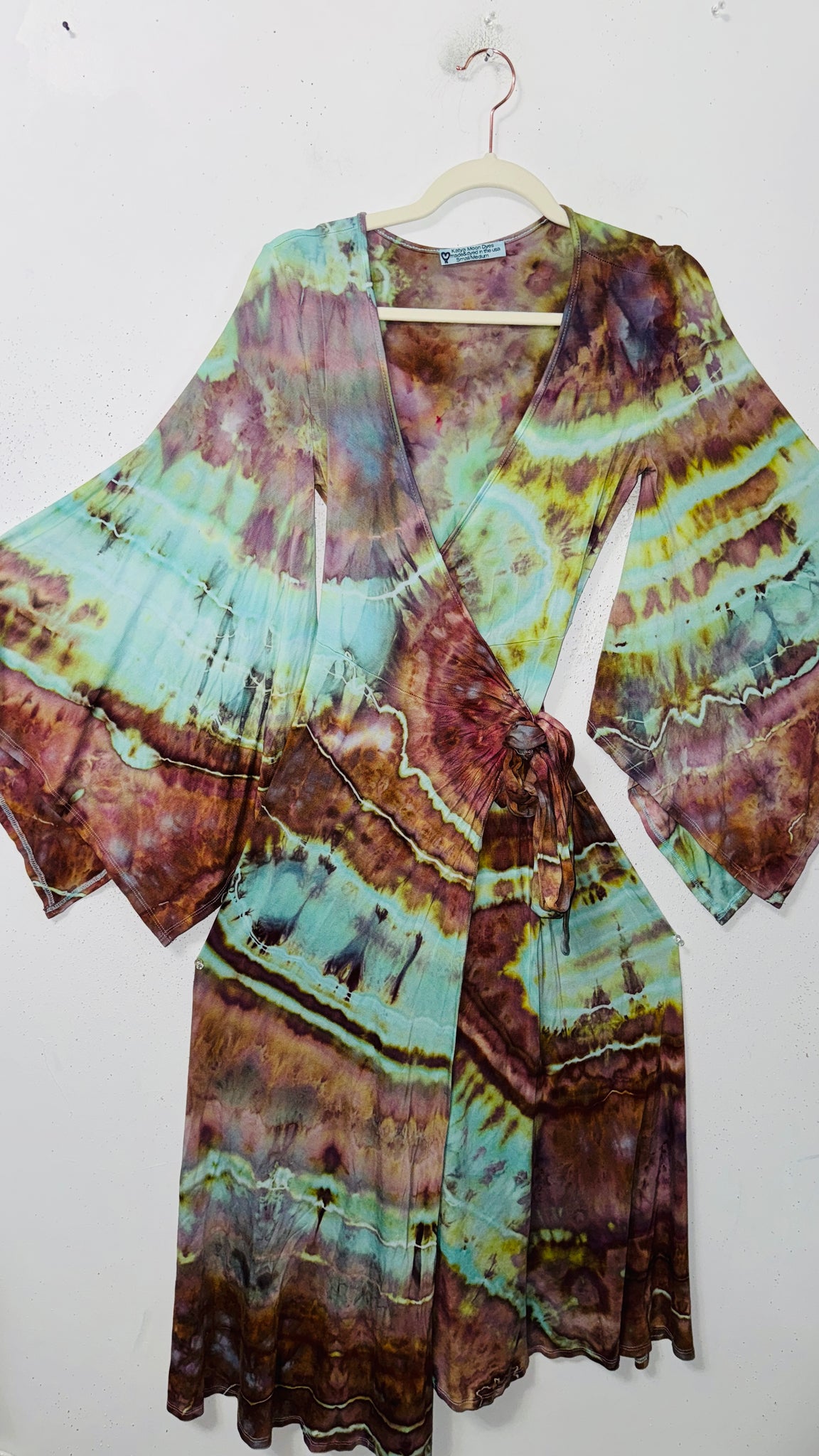 Small/Medium ( could fit large) High Vibration Wrap Maxi Dress (51" long)