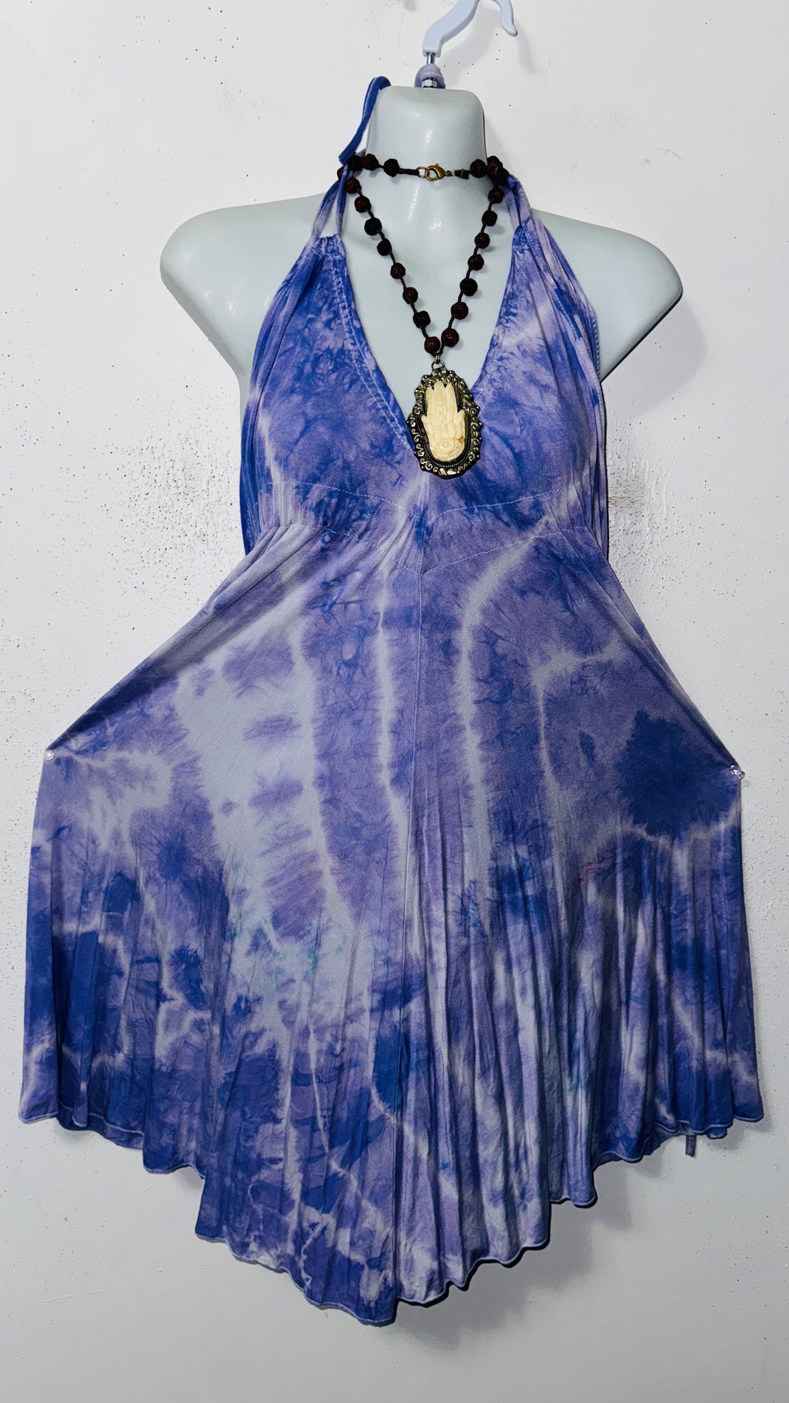 One Size fits up to 1XL Halter Mini dress