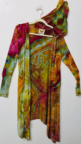 Small/Medium (would fit large) goddess Robe with hood & POCKETS