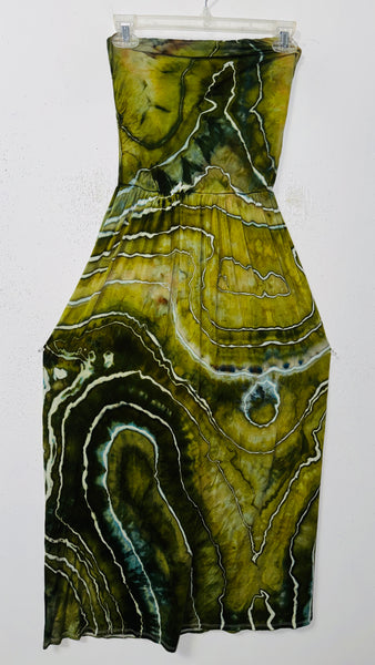 Small Earth Mother Strapless Tube Pocket Dress