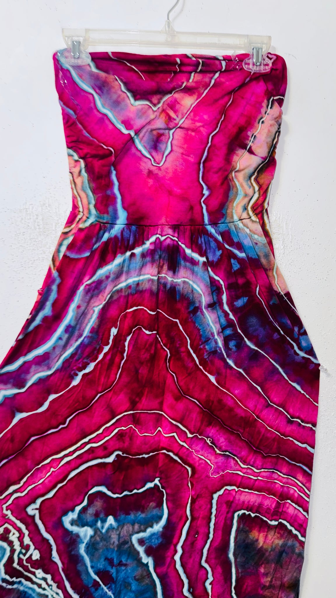 LARGE Earth Mother Strapless Tube Pocket Dress