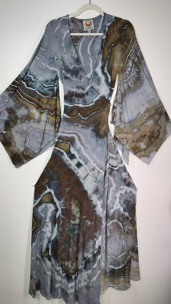 Small/Medium ( could fit large) High Vibration Wrap Maxi Dress (56" long)