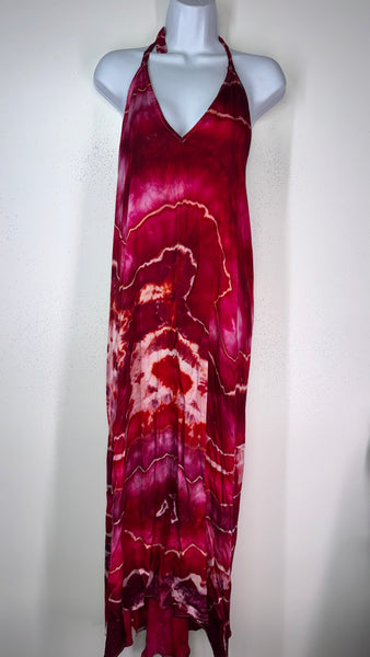 Large Silky Moonstone Halter Dress
