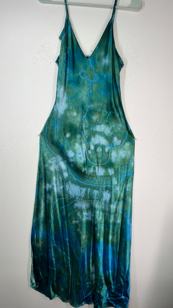 Large Silky Iridescent Dress, (discounted, please read)