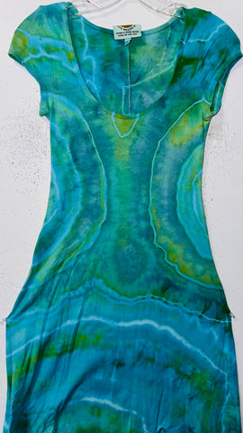 Medium Grounded Cap sleeve Slit Dress