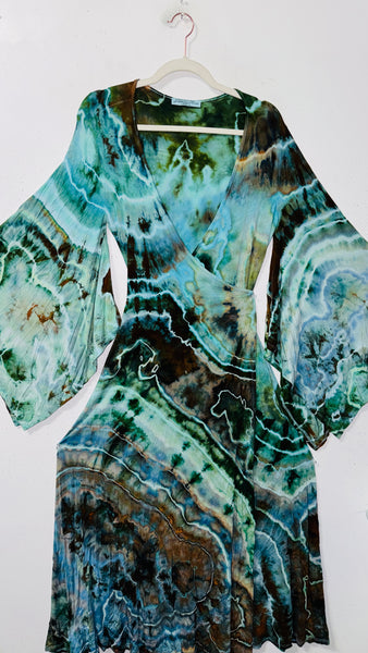 Large/XL ( could fit 2xl) High Vibration Wrap Maxi Dress (52")