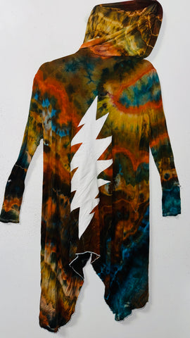 BOLT Small/Medium (would fit large) goddess Robe with hood & POCKETS collab with the good witch