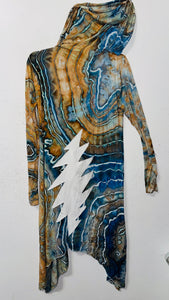 BOLT Small/Medium (would fit large) goddess Robe with hood & POCKETS collab with the good witch