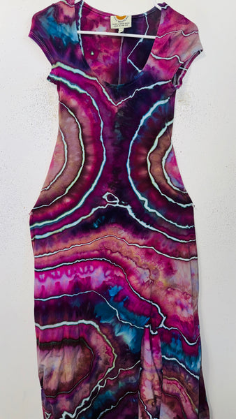Medium Grounded Cap sleeve Slit Dress