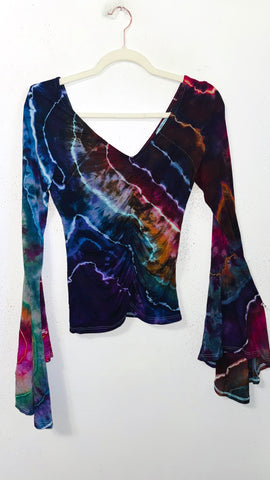 Ripple Bell Sleeve Cinch top medium