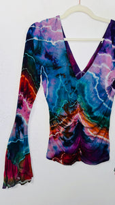 Ripple Bell Sleeve Cinch top XL