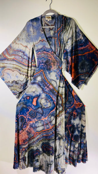 Small/Medium ( could fit large) High Vibration Wrap Maxi Dress (56" long)