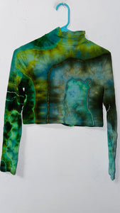 Large long sleeve crop top turtleneck
