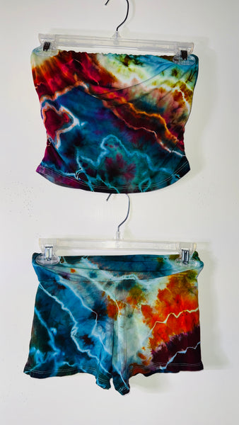 Medium Built in Bra top & Festival booty shorts one size set