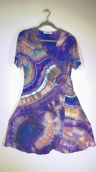 1xl short sleeve true wrap dress