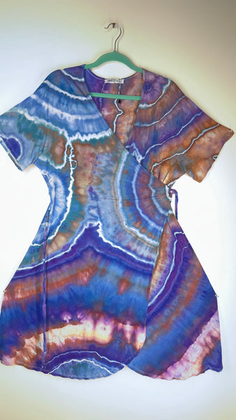 3xl short sleeve true wrap dress