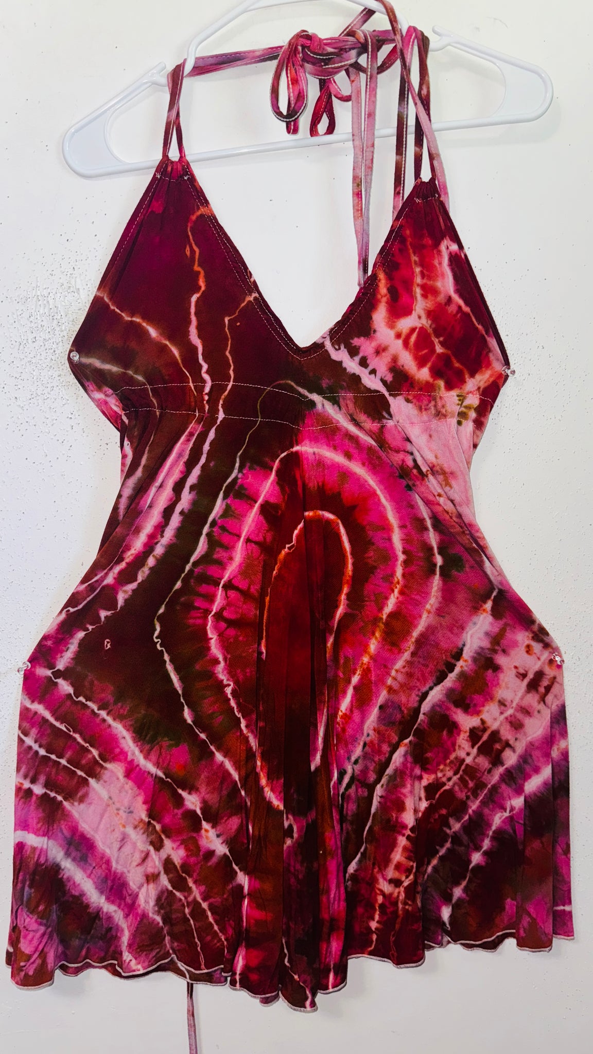 One Size fits up to 1XL Halter Mini dress