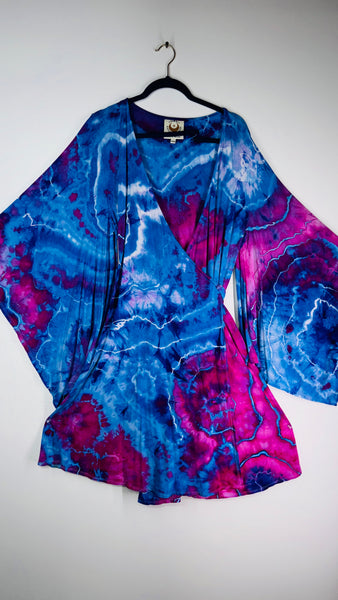 2xl/3xl High Vibration wrap MINI dress (could fit 4xl) 37"