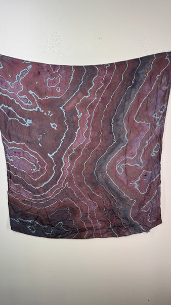 33" square silk scarf