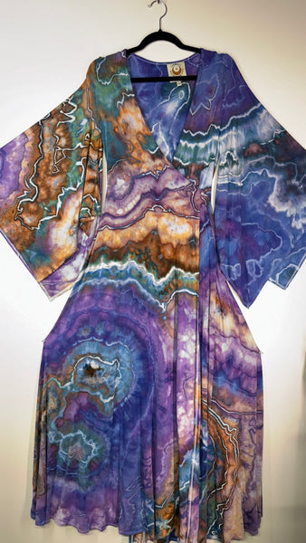 Small/Medium ( could fit large) High Vibration Wrap Maxi Dress (56" long)