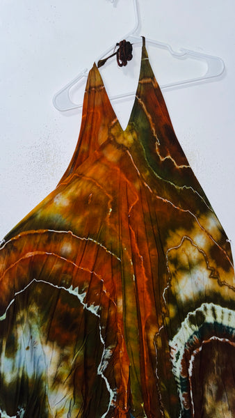 S, M, L, XL Halter Midi Dress