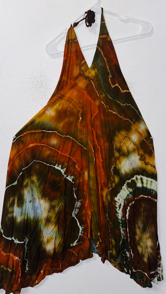 S, M, L, XL Halter Midi Dress