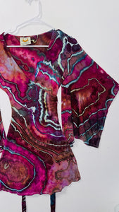 Small/Medium ( could fit large) High Vibration Wrap conservative MINI Dress 33.5" discounted please read
