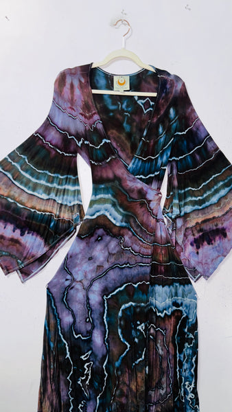 Small/Medium ( could fit large) High Vibration Wrap Maxi Dress (48" long)