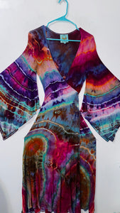 Small/Medium ( could fit large) High Vibration Wrap Maxi Dress (48" long)