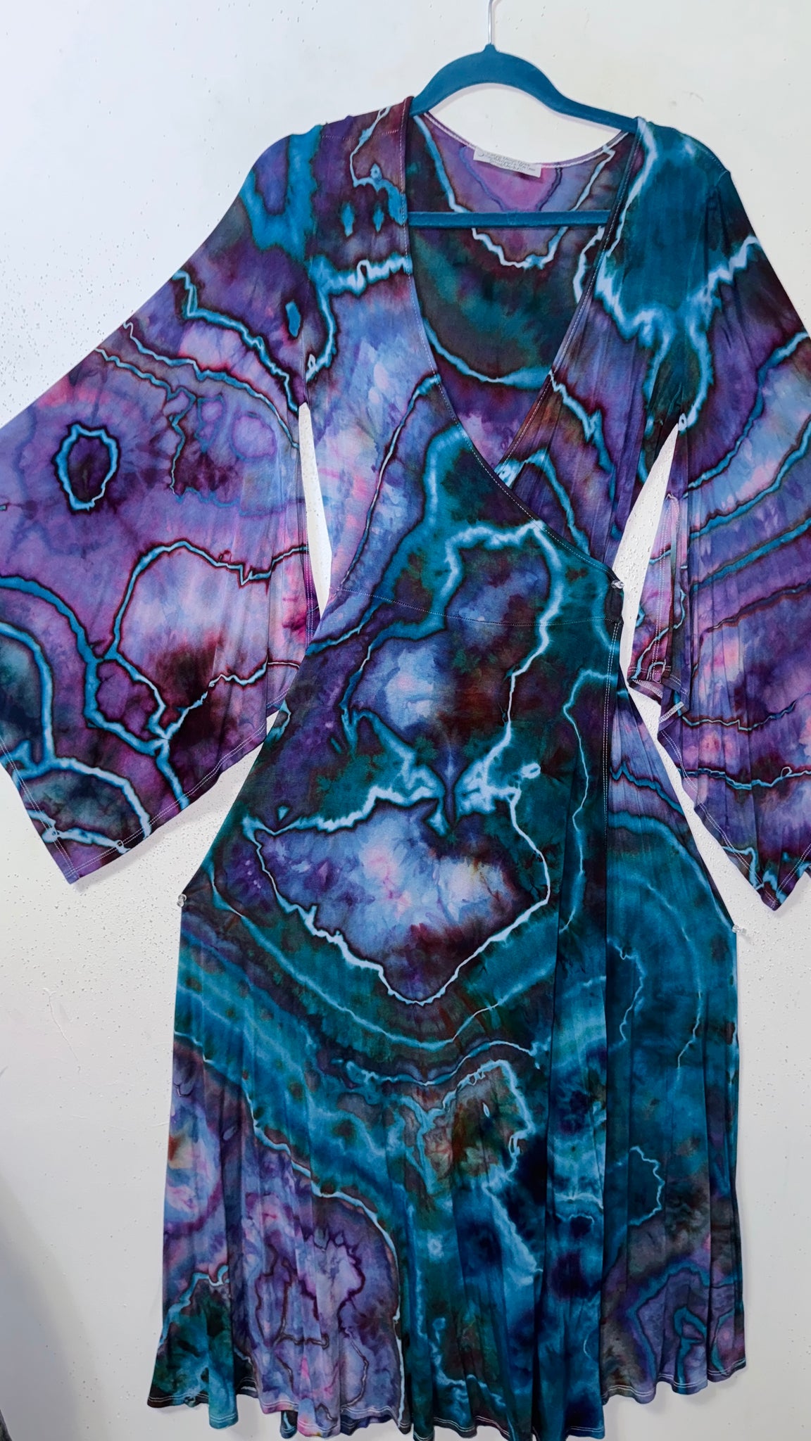 Small/Medium ( could fit large) High Vibration Wrap Maxi Dress (48" long)