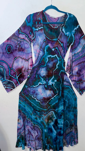 Small/Medium ( could fit large) High Vibration Wrap Maxi Dress (48" long)