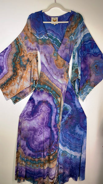 Small/Medium ( could fit large) High Vibration Wrap Maxi Dress (56" long)