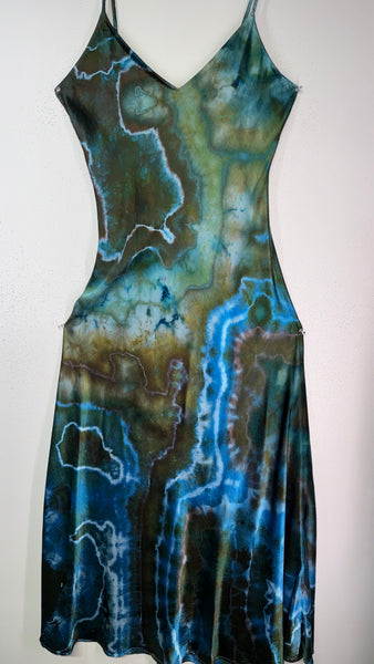 Large Silky Iridescent Dress, (discounted, please read)