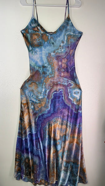 Large Silky Iridescent Dress, (discounted, please read)