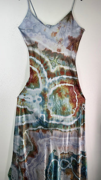 Large Silky Iridescent Dress, (discounted, please read)