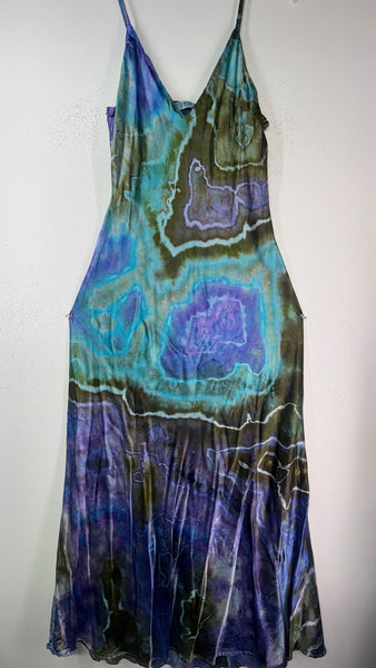 Large Silky Iridescent Dress, (discounted, please read)