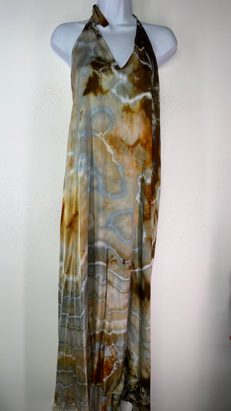 Large Silky Moonstone Halter Dress