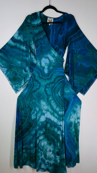 Small/Medium ( could fit large) High Vibration Wrap Maxi Dress (56" long)