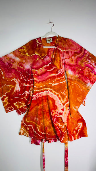 2xl/3xl High Vibration wrap MINI dress (could fit 4xl) 37"