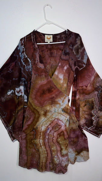 2xl/3xl High Vibration wrap MINI dress (could fit 4xl) 37"